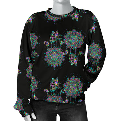 Dream Catcher Colorful Hand Draw Women Long Sleeve Sweatshirt