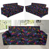 Gecko Rainbow Pattern Print Design 03 Sofa Slipcover