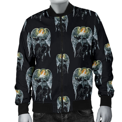 Angel with Wings Cute Design Print Men Bomber Jacket