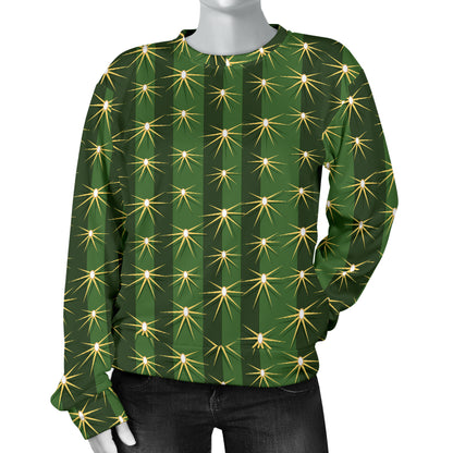 Cactus Skin Print Pattern Women Long Sleeve Sweatshirt