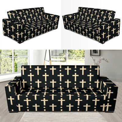 Cross Pattern Print Design 03 Sofa Slipcover