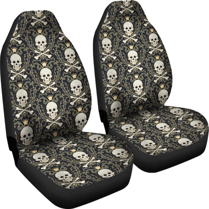Skull King Print Design LKS307 Car Seat Covers