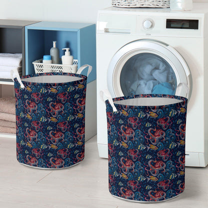 Octopus Deep Sea Print Themed Laundry Basket