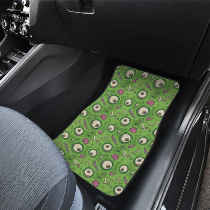Zombie Eyes Design Pattern Print Car Floor Mats Front Back