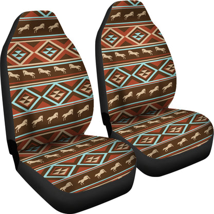 Western Horse Pattern Print LKS301 Car Seat Covers