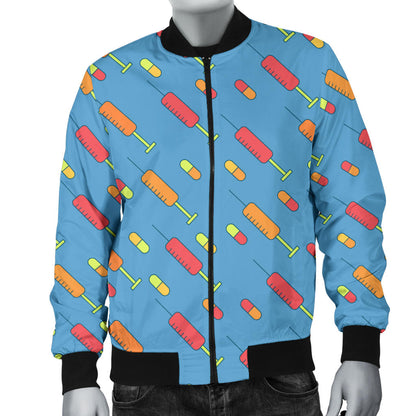 Phlebotomist Medical Pattern Men Bomber Jacket