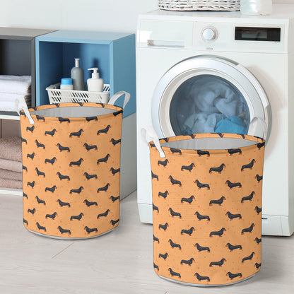 Dachshund Draw Print Pattern Laundry Basket