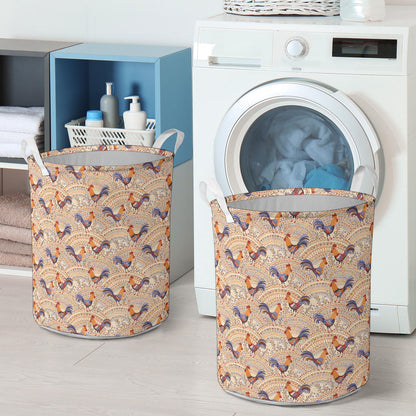 Chicken Boho Style Pattern Laundry Basket
