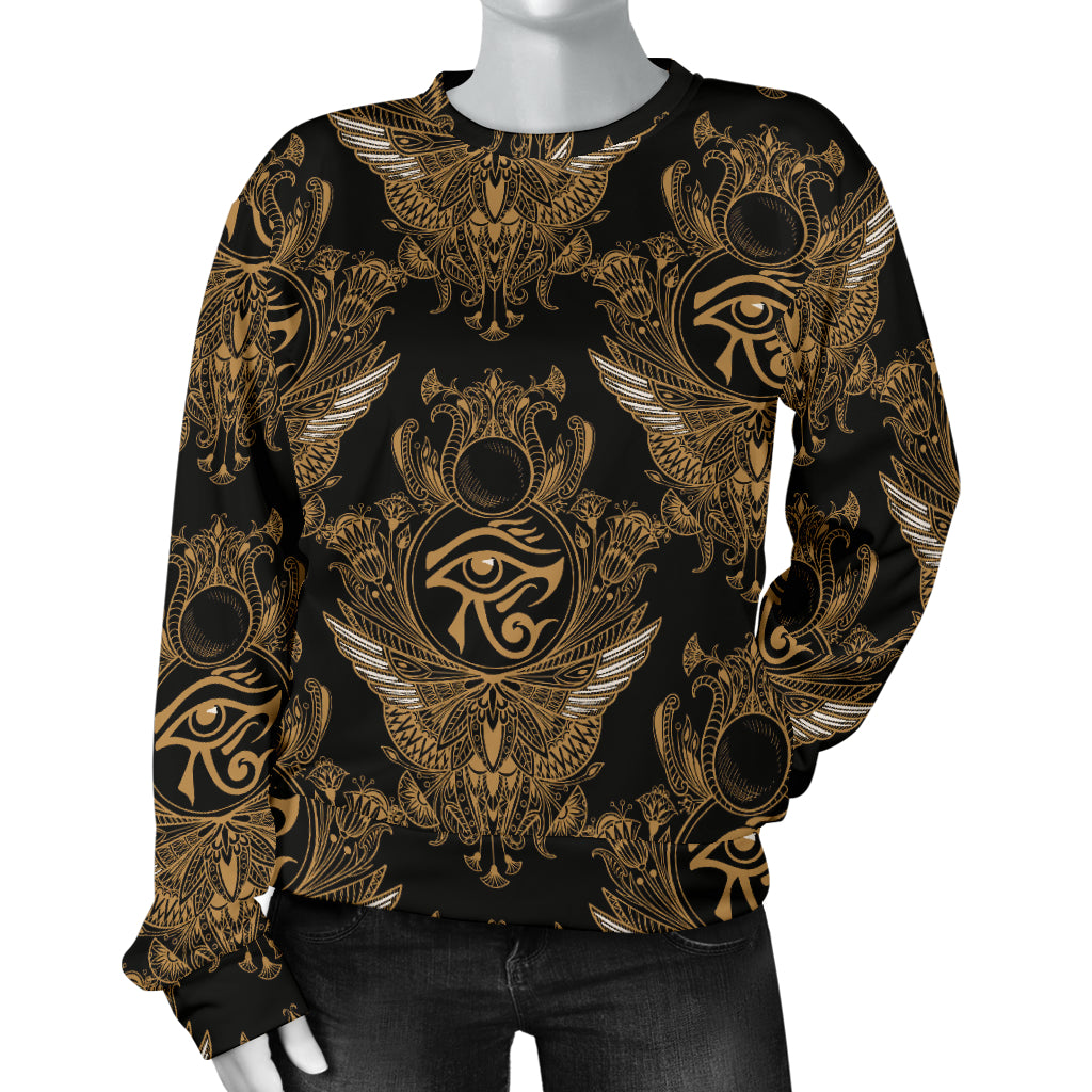 Eye of Horus Mandala Style Women Long Sleeve Sweatshirt