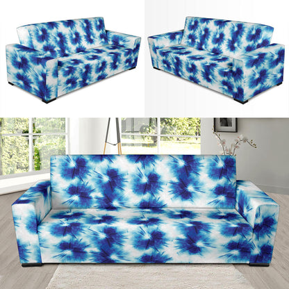 Tie Dye Blue Print Design LKS305 Sofa Slipcover