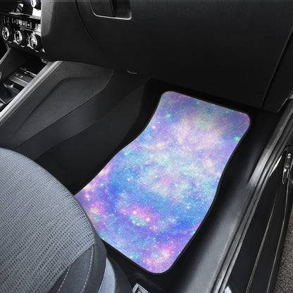 Galaxy Stardust Pastel Color Print Car Floor Mats Front Back