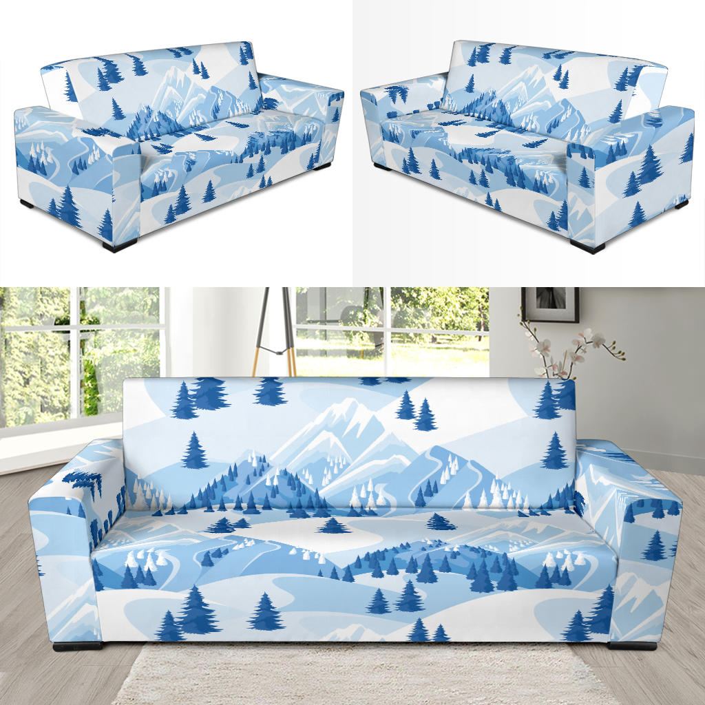 Mountain Pattern Print Design 03 Sofa Slipcover
