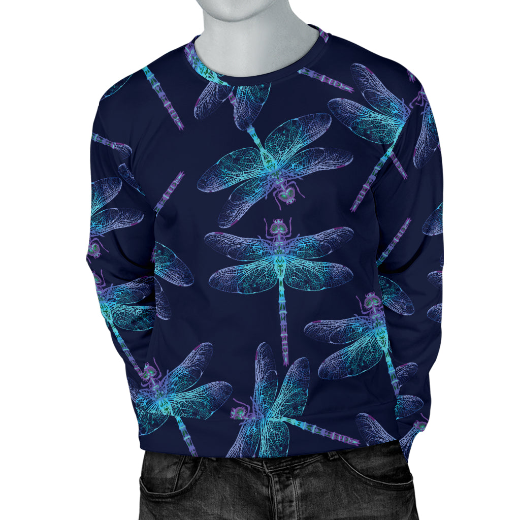 Dragonfly Hand Drawn Style Print Men Long Sleeve Sweatshirt