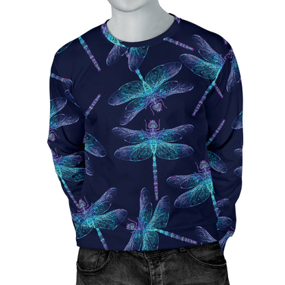 Dragonfly Hand Drawn Style Print Men Long Sleeve Sweatshirt