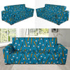 Baseball Pattern Print Design 01 Sofa Slipcover