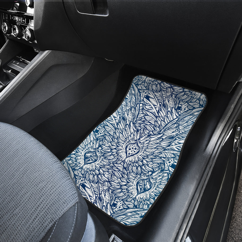 Angel Wings Boho Design Themed Print Car Floor Mats Front Back
