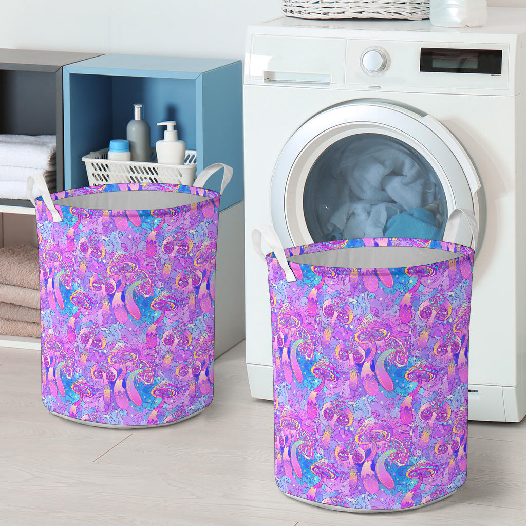 Psychedelic Trippy Mushroom Print Laundry Basket