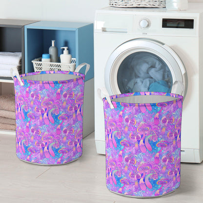 Psychedelic Trippy Mushroom Print Laundry Basket