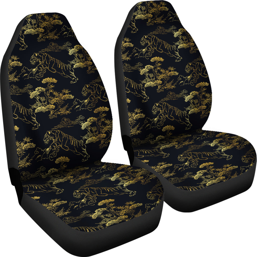 Tiger Japan Style Print Design LKS305 Car Seat Covers
