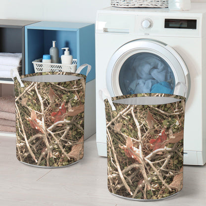 Camouflage Realistic Tree Authumn Print Laundry Basket