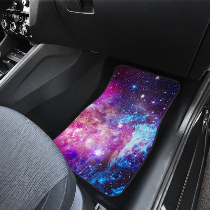 Galaxy Night Purple Space Print  Car Floor Mats Front Back