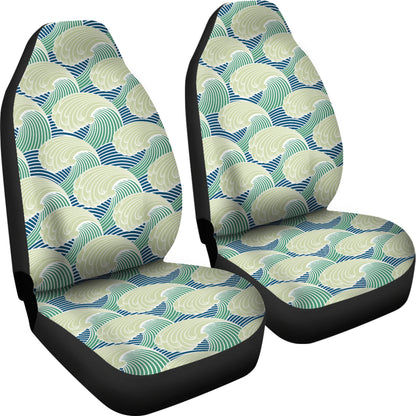Wave Japan Style Print Design LKS302 Car Seat Covers