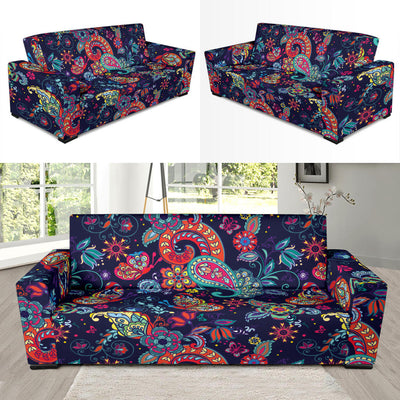 Paisley Boho Pattern Print Design A06 Sofa Slipcover