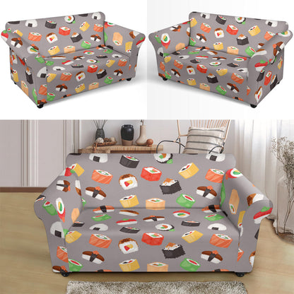 Sushi Print Design LKS307 Loveseat Couch Slipcover