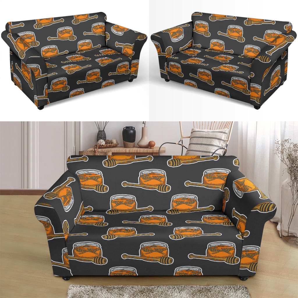Honey Bee Print Design LKS305 Loveseat Couch Slipcover