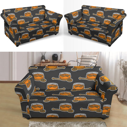 Honey Bee Print Design LKS305 Loveseat Couch Slipcover