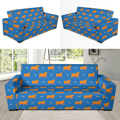 Cocker Pattern Print Design 04 Sofa Slipcover