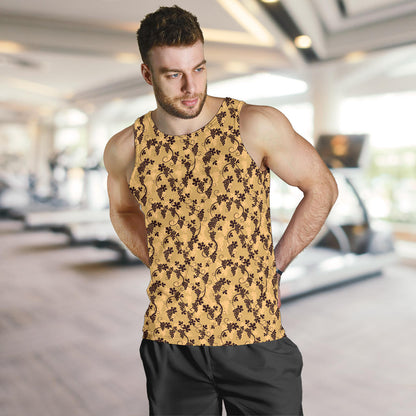 Wine Grape Design Print Men Tank Top