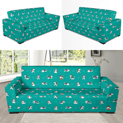 Siberian Huskies Print Design LKS303 Sofa Slipcover