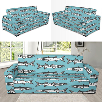 Barracuda Pattern Print Design 03 Sofa Slipcover