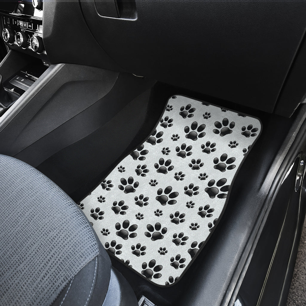 Paw Themed Print Car Floor Mats Front Back