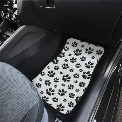 Paw Themed Print Car Floor Mats Front Back