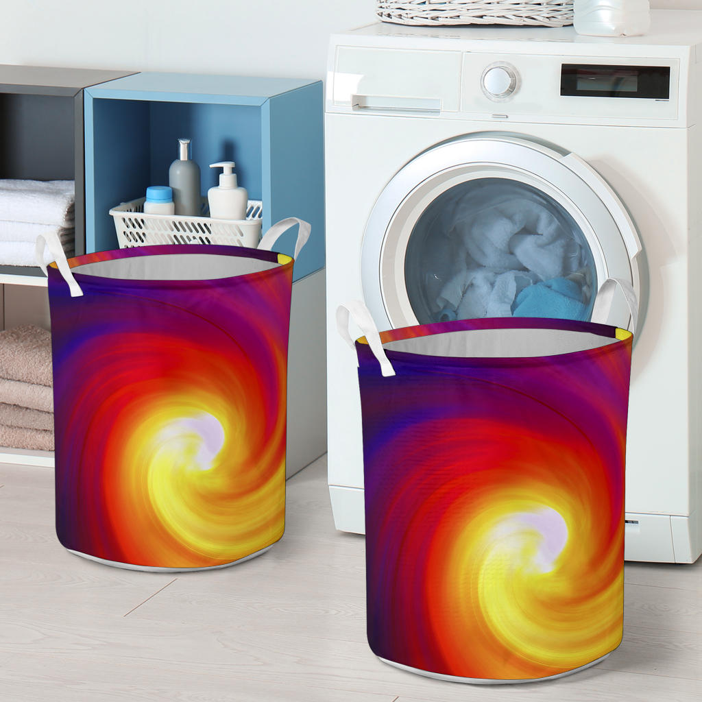 Vortex Twist Swirl Flame Themed Laundry Basket