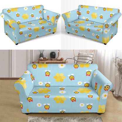 Bee Cute Print Design LKS304 Loveseat Couch Slipcover