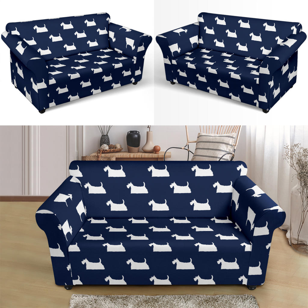 Scottish Terriers Print Design LKS303 Loveseat Couch Slipcover
