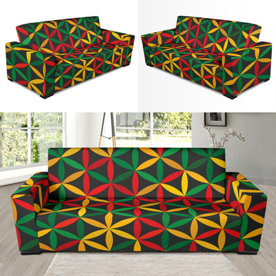 Rasta Pattern Print Design A04 Sofa Slipcover