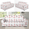 Bull Terriers Pattern Print Design 08 Sofa Slipcover