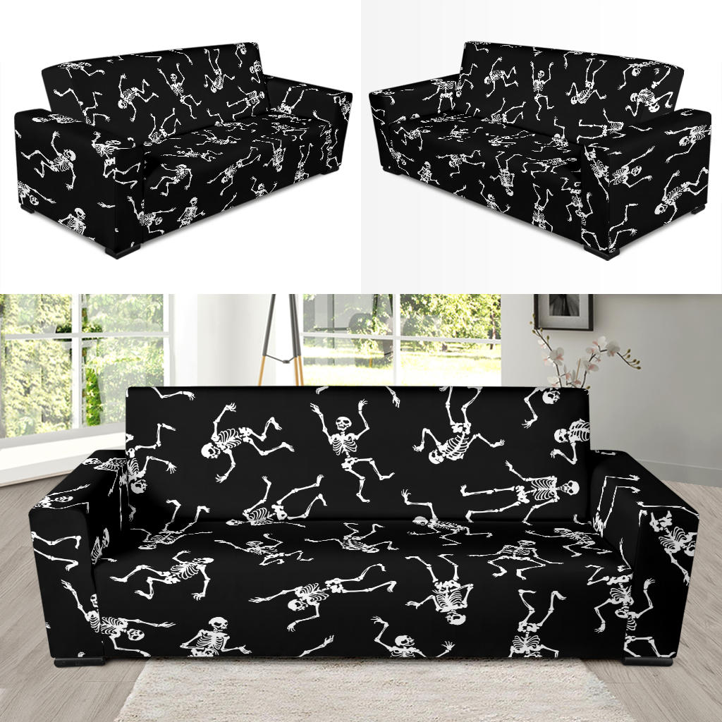Skeleton Print Design LKS305 Sofa Slipcover