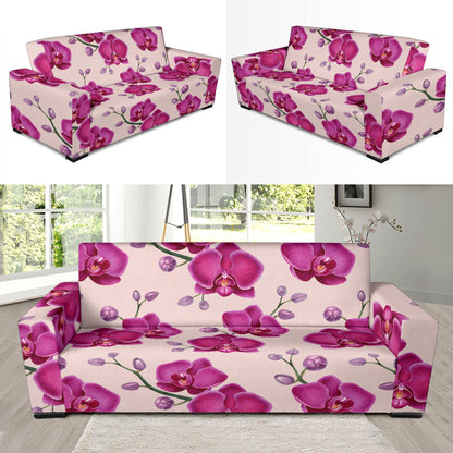 Orchid Pattern Print Design A02 Sofa Slipcover