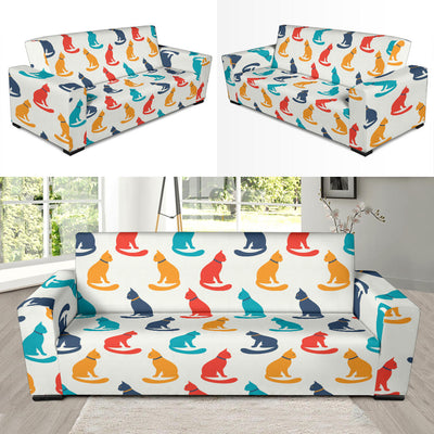 Cat Pattern Print Design 03 Sofa Slipcover