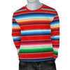 Serape Print Men Long Sleeve Sweatshirt