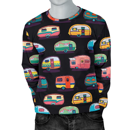Camper Camping Pattern Men Long Sleeve Sweatshirt