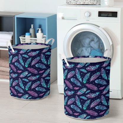 Feather Aztec Design Print Laundry Basket