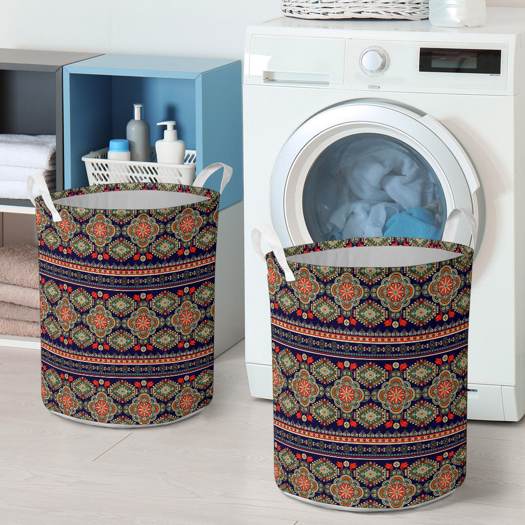 Ethnic Geometric Print Pattern Laundry Basket