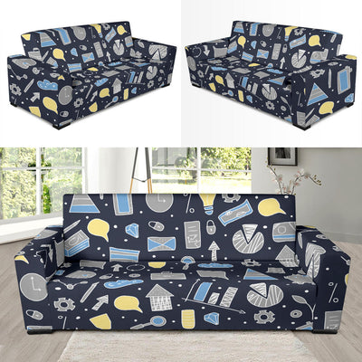 Accounting Financial Pattern Print Design 04 Sofa Slipcover