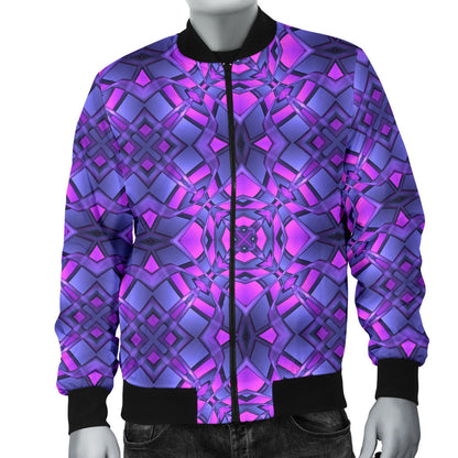 kaleidoscope Pattern Print Design Men Bomber Jacket